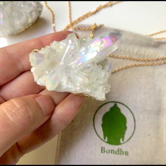 HOST PICK Aura Quartz healing Crystal Necklace - Picture 6 of 7